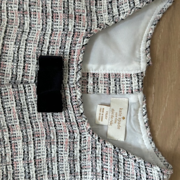 Kate Spade Kids Tweed Dress With Velvet Bow size 6 years - Picture 4 of 7